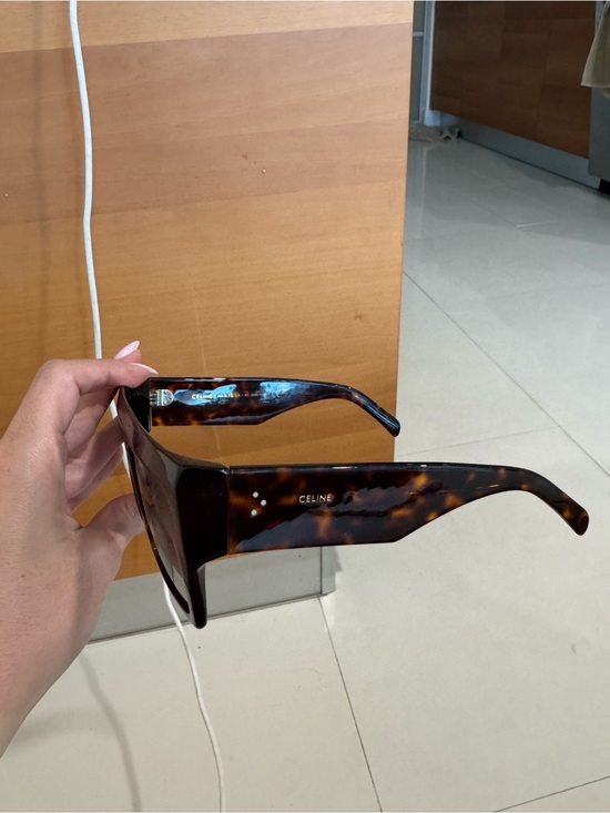 Celine Oversized Square Sunglasses in Havana Brown main image 5